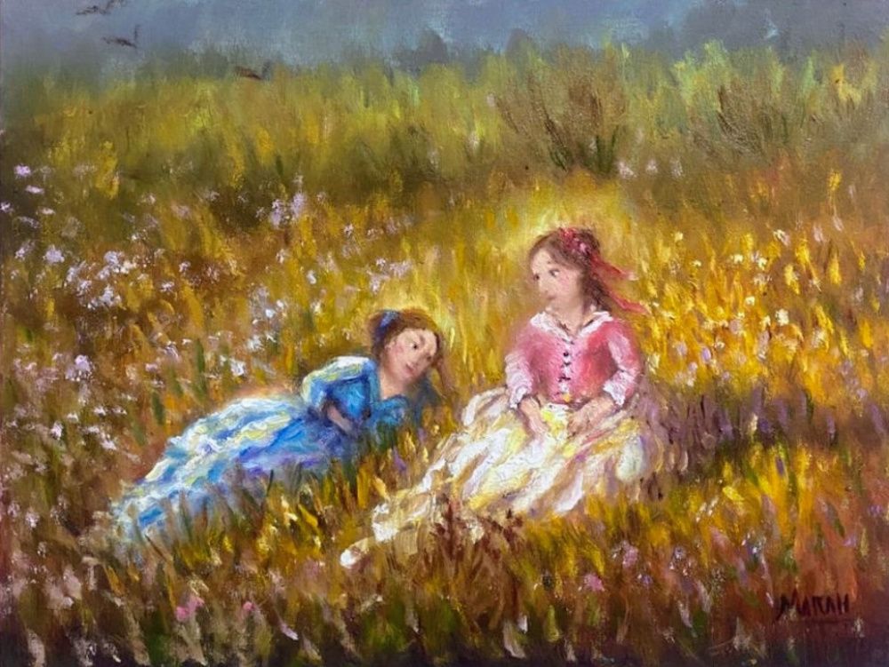 Quadro original "Sonho de Verão II" — Impressionismo, Óleo sobre tela, 40 x 30 cm, pintado à mão por Marah Silva